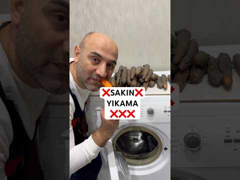 Çamaşır makinesinde çamurlu havuç