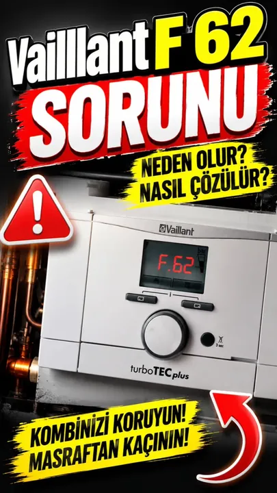 Vaillant TurboTEC kombideki F62 arızasını anlatan kısa videonun kapak görseli